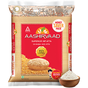 Aashirvaad Atta/Godihittu - Whole Wheat, 10 kg